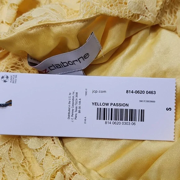 Ann Taylor Sleeveless Butter Yellow Lace Overlay Knit Top Size SM‎ Balloon Hem - Picture 10 of 11